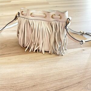 Rebecca Minkoff Cream Fringe Shoulder Bag